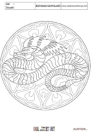 Mandala boyama sayfaları